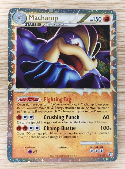 Pokemon 2010 Machamp Prime Heart Gold Soul Silver Undaunted 95/102 LP