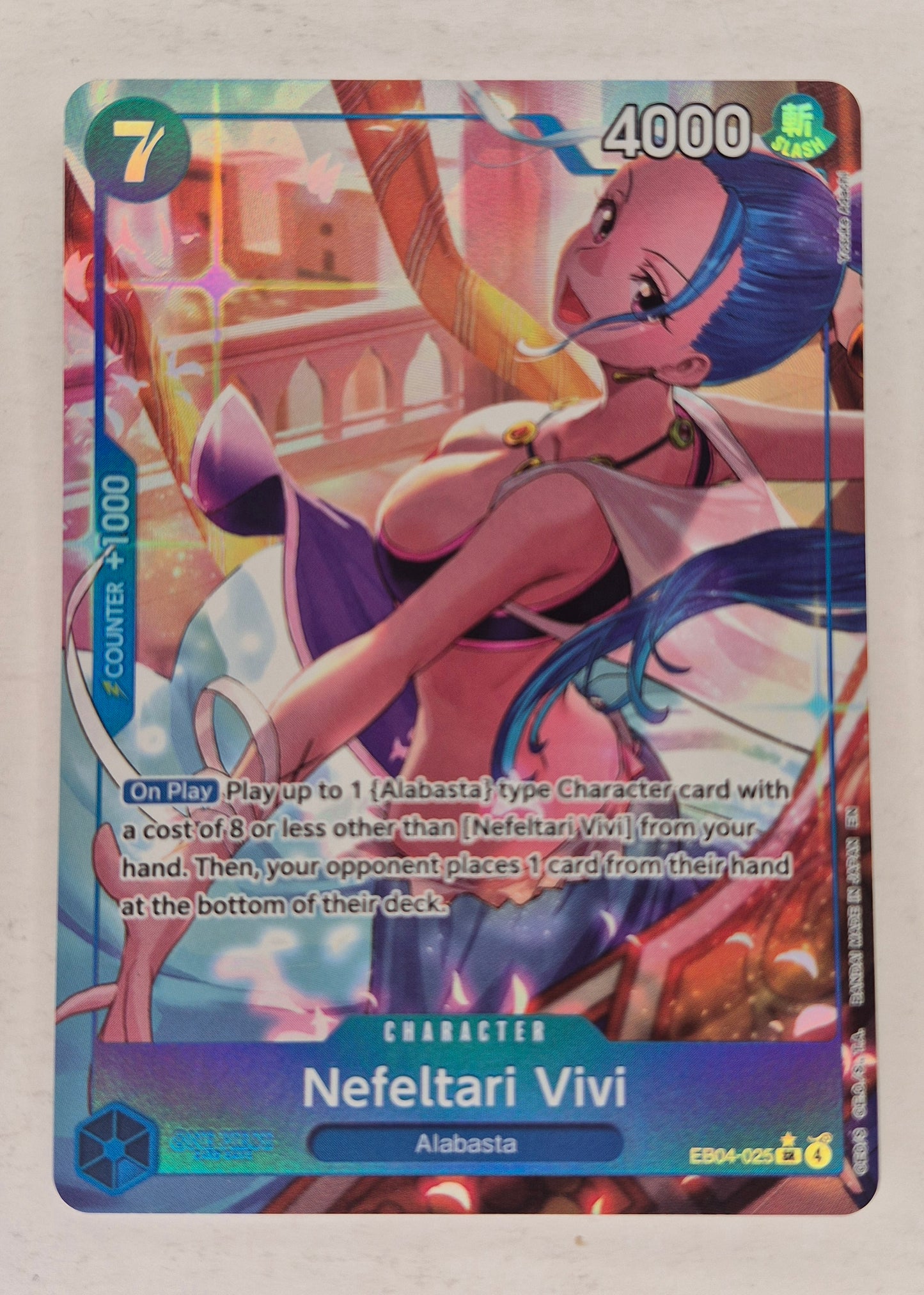 Nefeltari Vivi EB04-025 SR Alt Art One Piece Card Game English