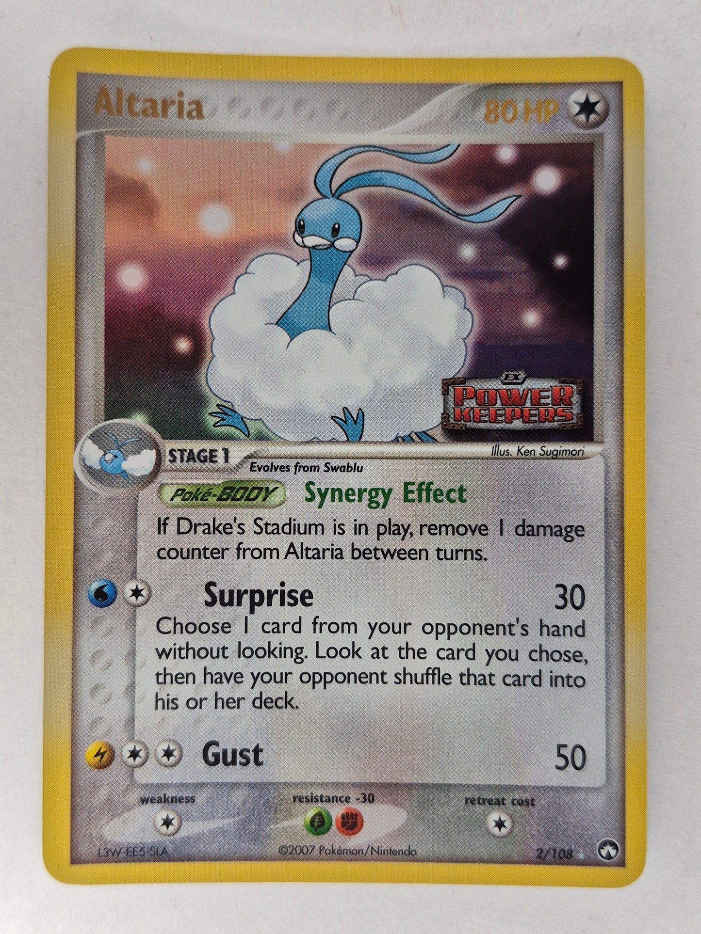 2007 ALTARIA-POKEMON POWER KEEPERS-ALTARIA-HOLO  STAMPED -2/108