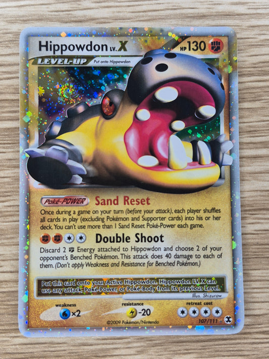 Hippowdon LV. X 107/111 Holo Ultra Rare Rising Rivals LP 2009 *Swirl