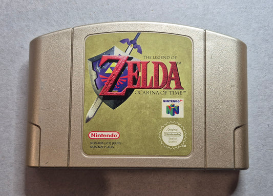 The Legend of Zelda Ocarina of Time - Nintendo N64 PAL AUS - Gold New Battery,Tested