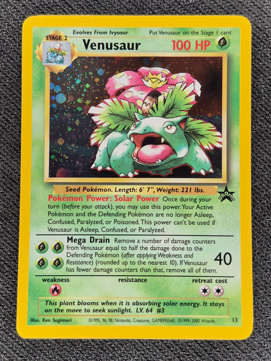 Pokémon Venusaur Black Star Promo #13 WOTC 2000 – Near Mint Vintage Holo