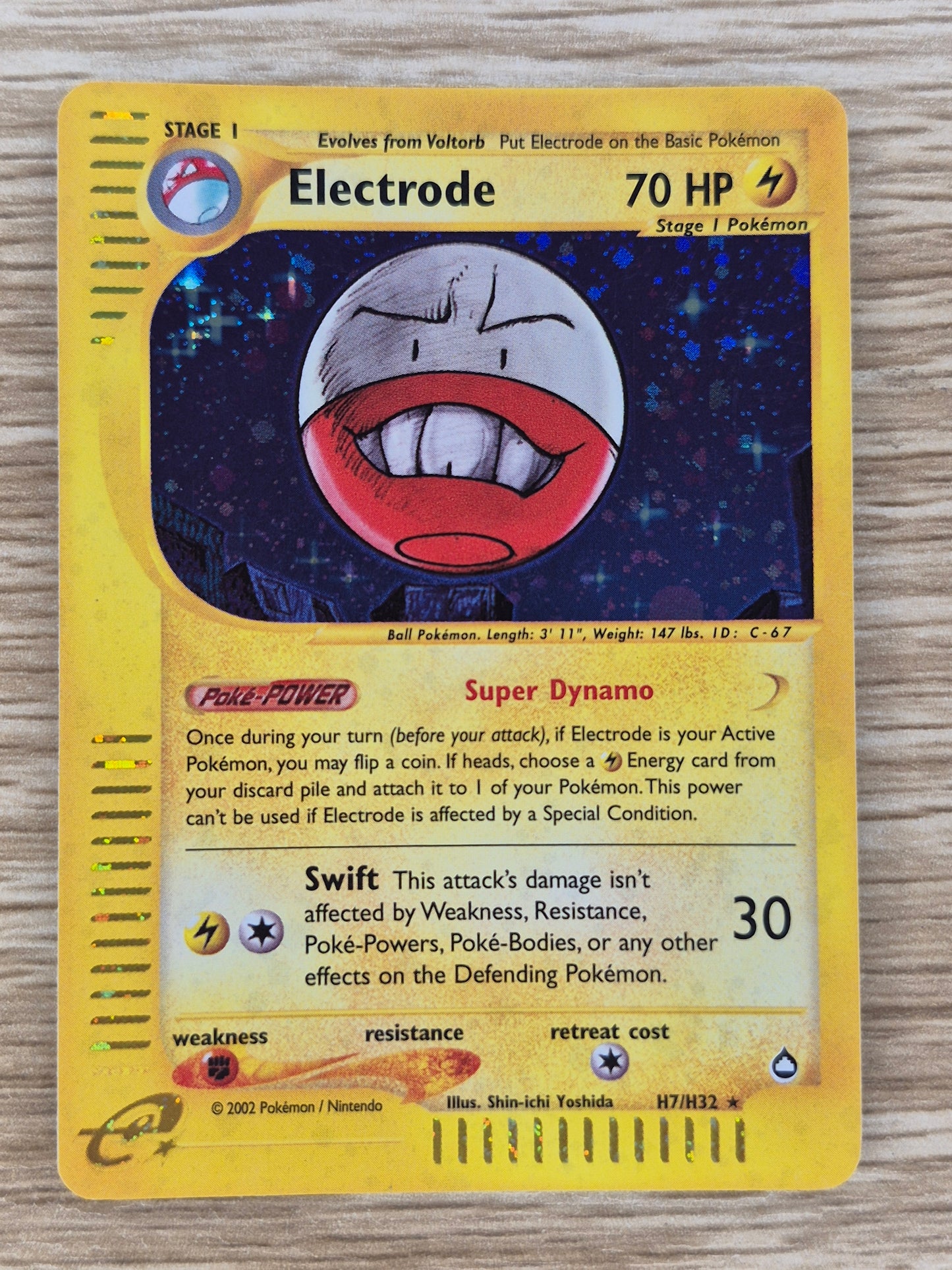 Pokemon Card - Electrode (H7/H32) - Aquapolis Holo Rare H7/H32 2002 LP