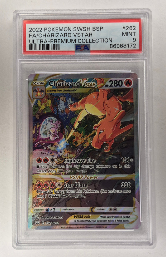 2022 Pokémon SWSH262 Charizard Vstar UPC PSA 9