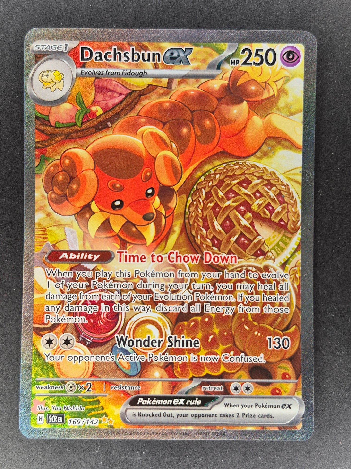 POKEMON TCG - DACHSBUN EX 169/142 STELLAR CROWN SPECIAL ILLUSTRATION RARE