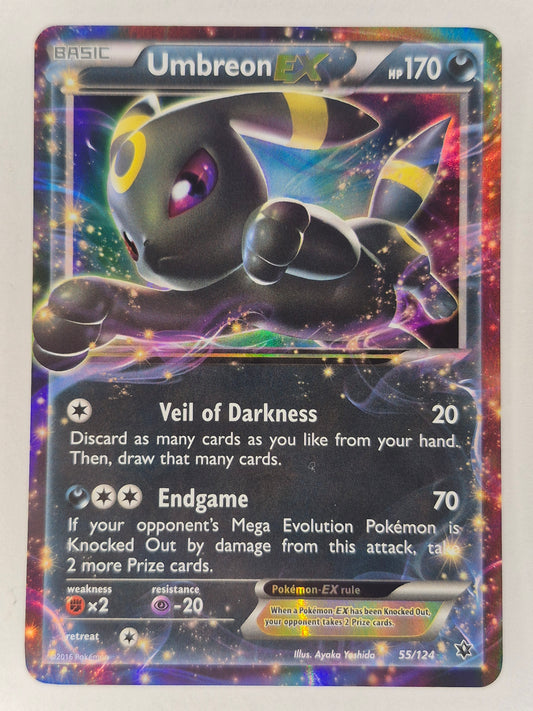 2016 Pokemon Umbreon EX 55/124 XY - Fates Collide Ultra Rare LP