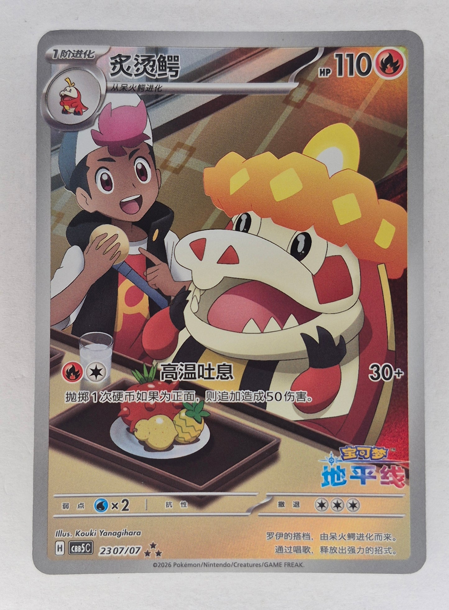Pokemon S-Chinese Exclusive Gemstone CBB5C 23 07/07 Crocalor Holo Full Art