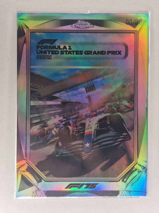 2025 Topps Chrome F1 Diamond Drives United States Grand Prix F175-8 00/00