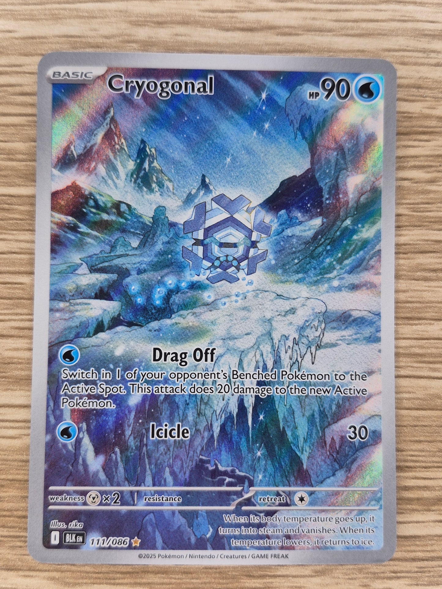 Cryogonal - 111/086 - Illustration Rare - Black Bolt BLK - NM/M - Pokemon Card