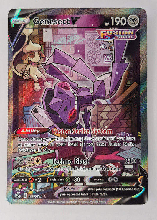 Pokemon TCG Fusion Strike Genesect V Alternate Art Secret Rare 255/264 NM