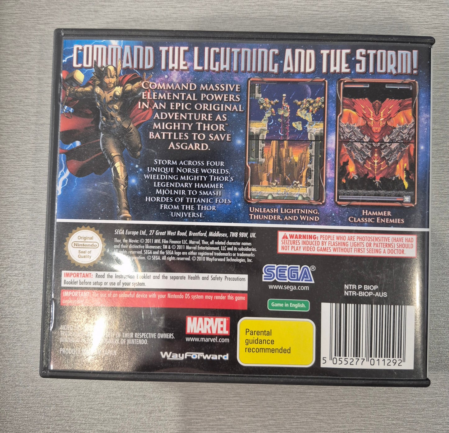 Nintendo DS Thor God of Thunder CIB Tested