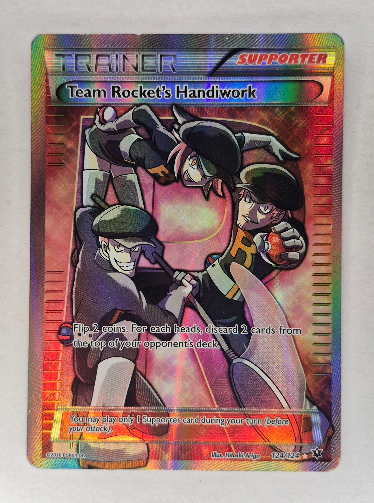 Team Rocket's Handiwork 124/124 Full Art XY Fates Collide Pokemon TCG LP