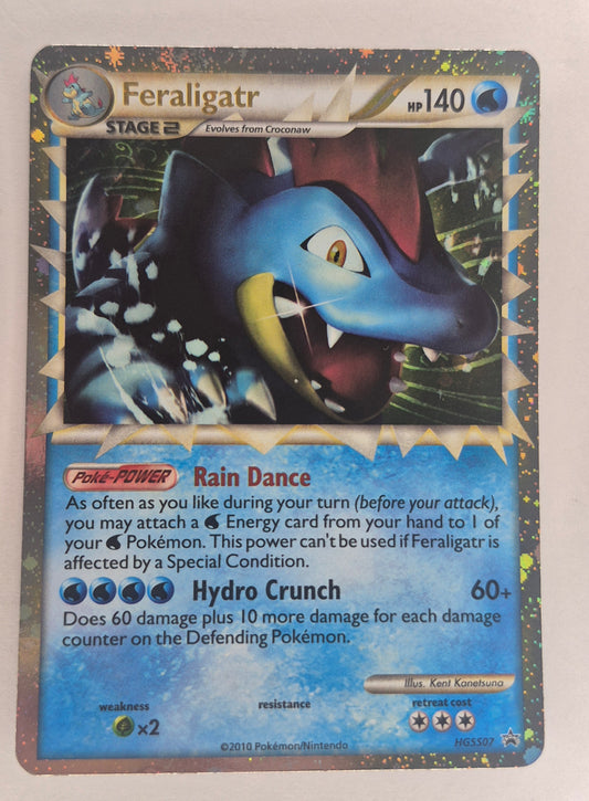 2010 Pokémon HGSS07 Feraligatr Black Star Promo LP