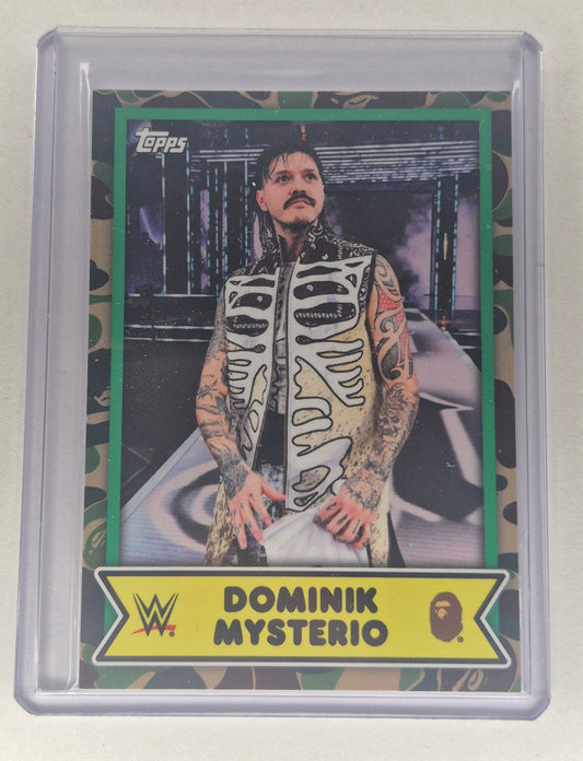 2025 Topps WWE X BAPE #30 Dominik Mysterio Base Green Camo  NM