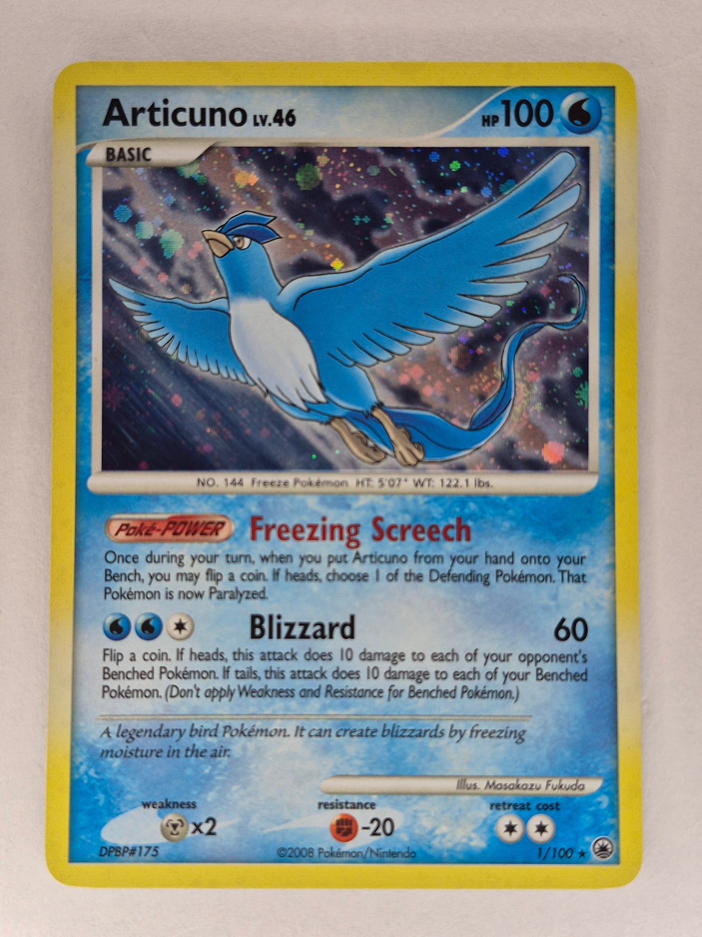 2008 Pokemon Diamond & Pearl Majestic Dawn Articuno Holo #1/100 LP