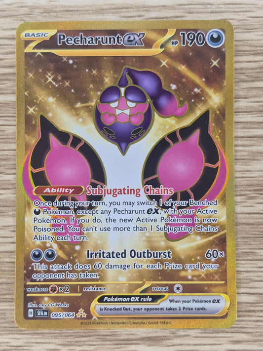 Pokémon TCG Pecharunt ex 095/064 Shrouded Fable - Hyper Rare, Full Art, Gold NM