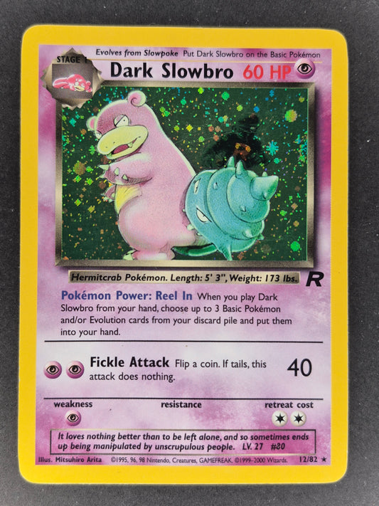 Pokemon Card Dark Slowbro 12/82 Holo Rare Team Rocket Set WOTC MP