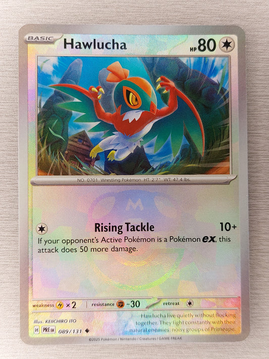 Pokemon 2025 Hawlucha Master Ball Prismatic Evolutions 089/131