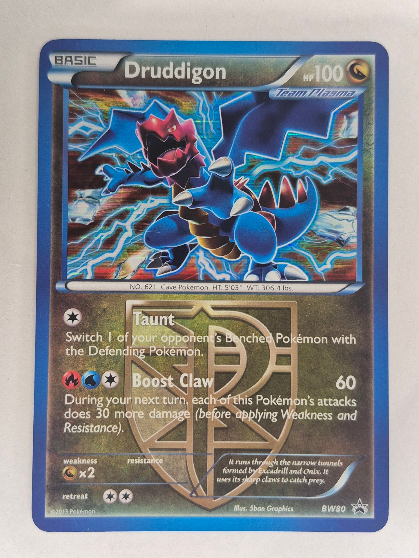 Druddigon - BW80 - Holo - BW Black Star Promo - Pokemon Card - LP