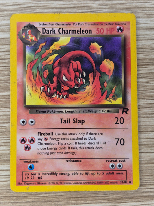 2000 Pokemon Dark Charmeleon Kraft Gold Stamp Promo 32/82 HP