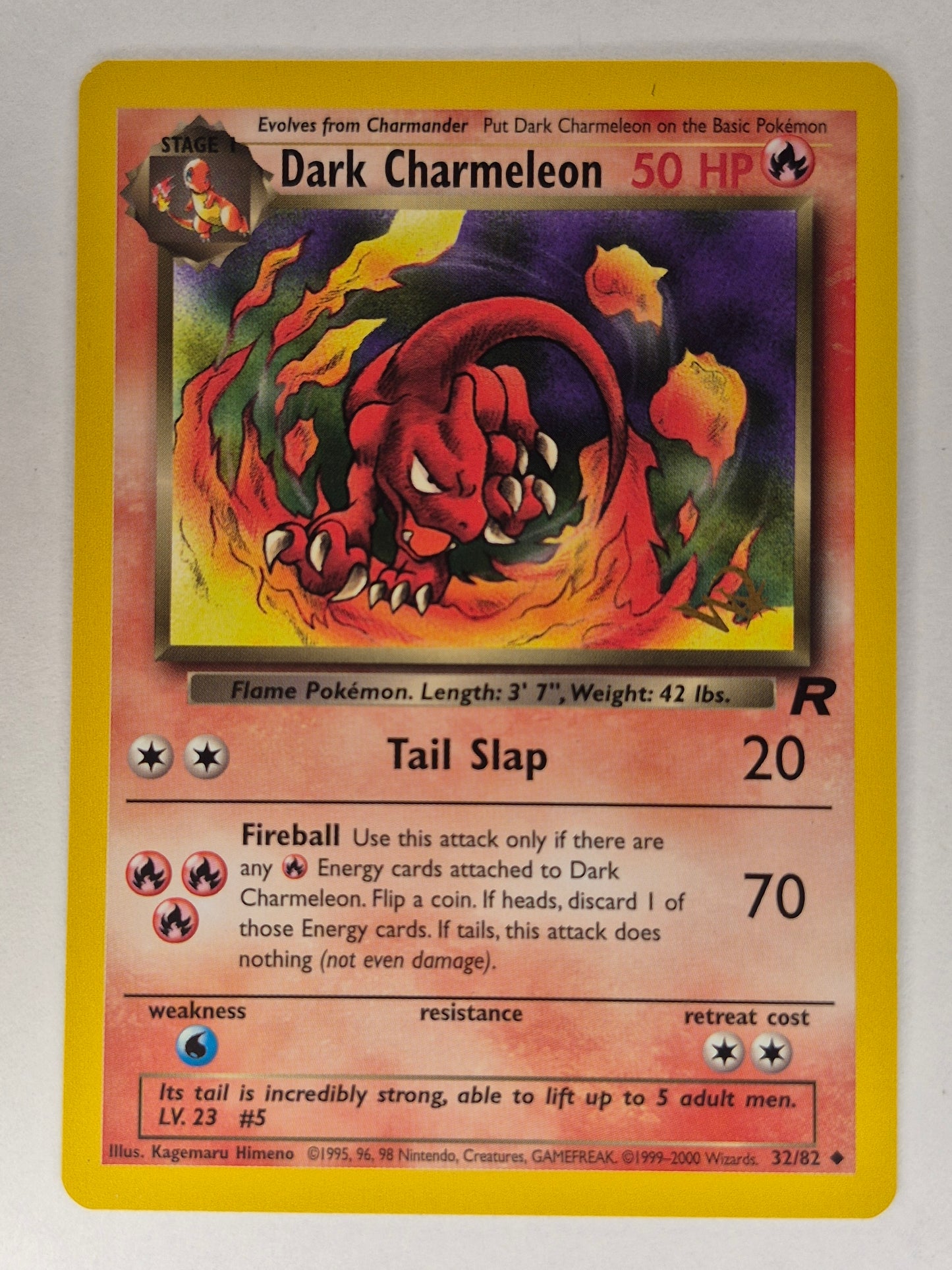 2001 Pokemon Dark Charmeleon Kraft Gold Stamp Promo 32/82 LP