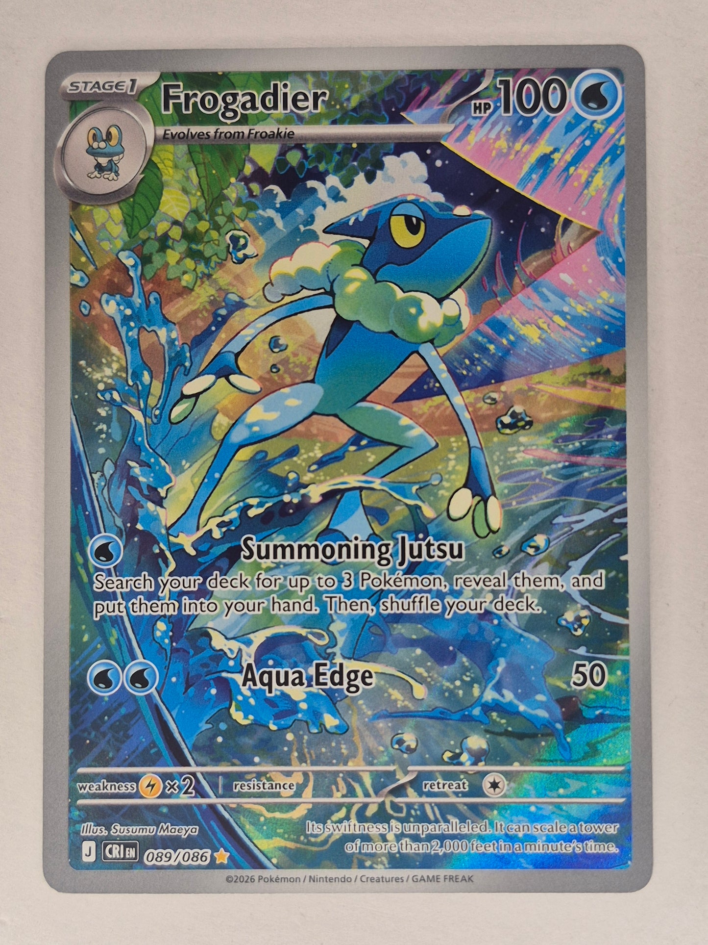 Frogadier - 089/086 - Illustration Rare - Chaos Rising - NM/M - Pokemon