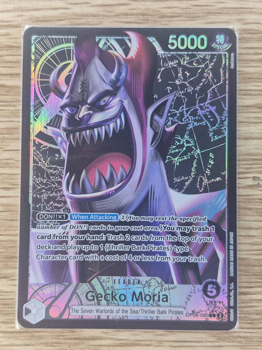 Gecko Moria Leader Parallel Alt Art One Piece OP06-080 L Wings Captain
