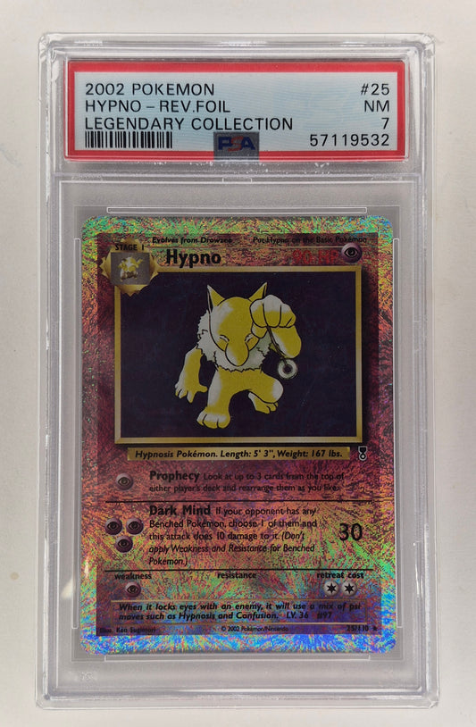 2002 Pokémon Legendary Collection Rev Foil 25/130 Hypno  PSA 7 NM