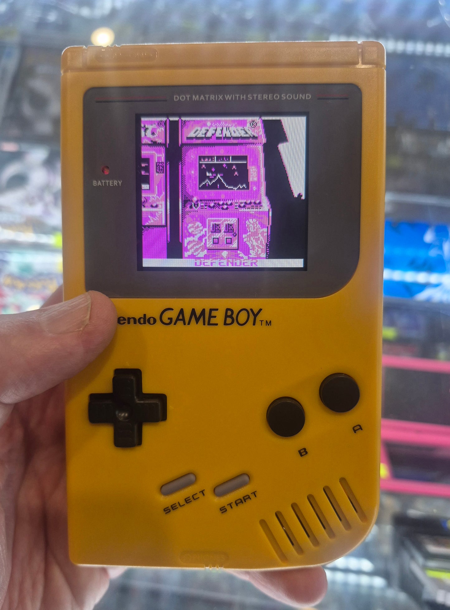 1989 Nintendo Gameboy Game Boy Original DMG-01 IPS BACKLIT SCREEN Yellow CASE OSD