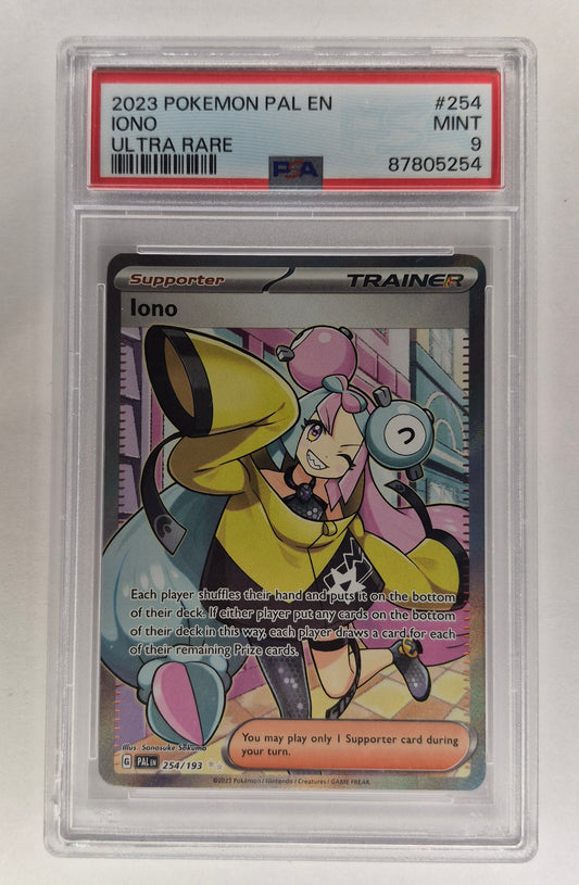 Pokémon TCG Iono Scarlet & Violet - Paldea Evolved 254/193 Holo Ultra Rare PSA 9