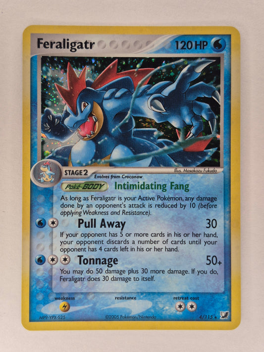 2005 Pokemon Feraligatr EX Unseen Forces Holo 4/115 NM