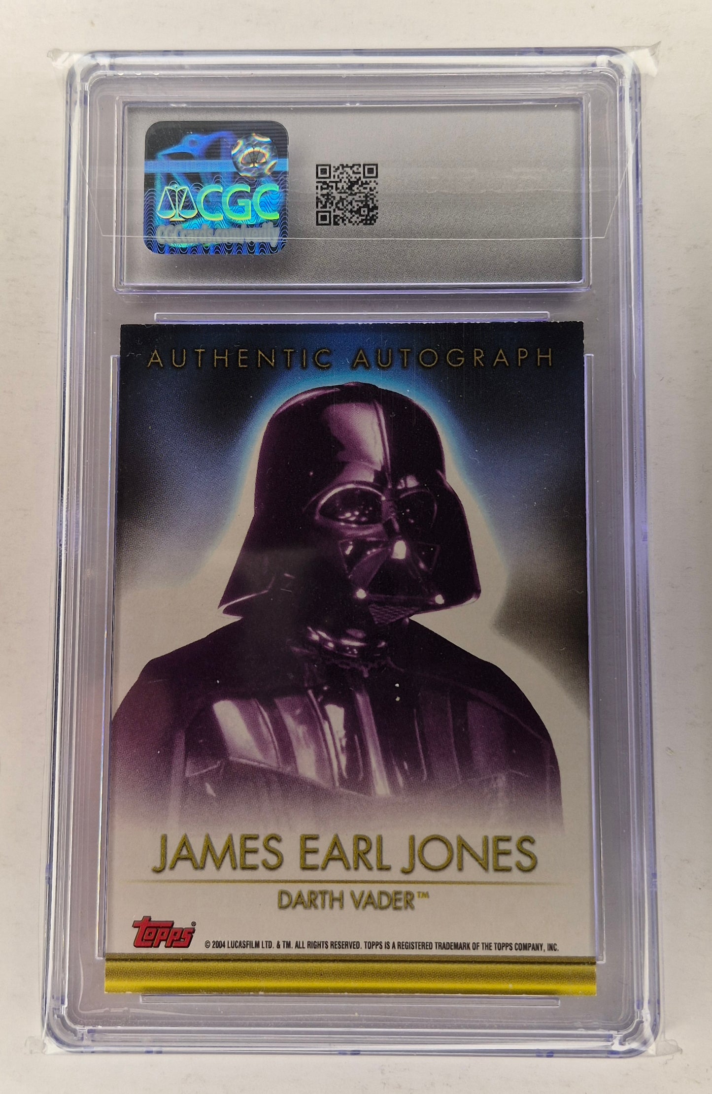 2004 Topps Star Wars Heritage Darth Vader James Earl Jones On Card Auto CGC 8 AUTO 7