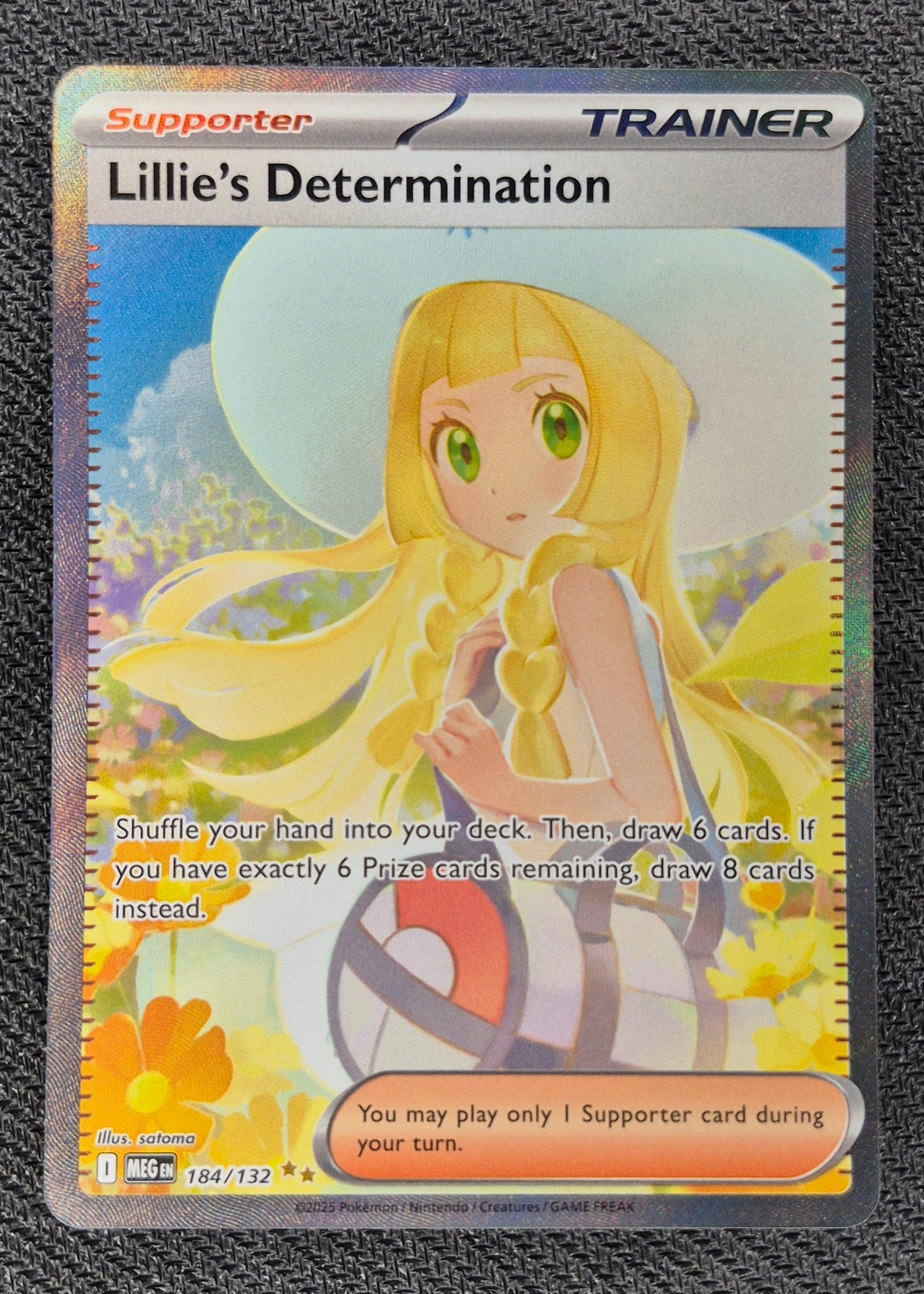 Pokemon TCG Lillie’s Determination 184/132 Mega Evolution SIR NM