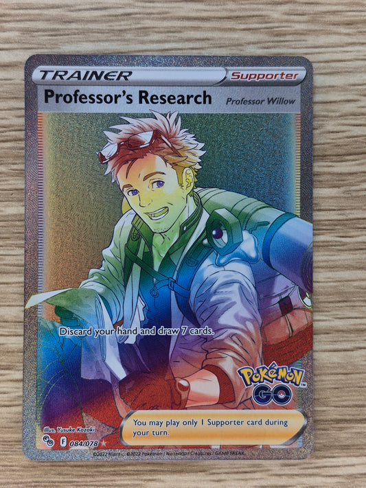 Professor's Research (Hyper Rare) 084/078 Pokemon Go Secret Rare Pokemon  NM