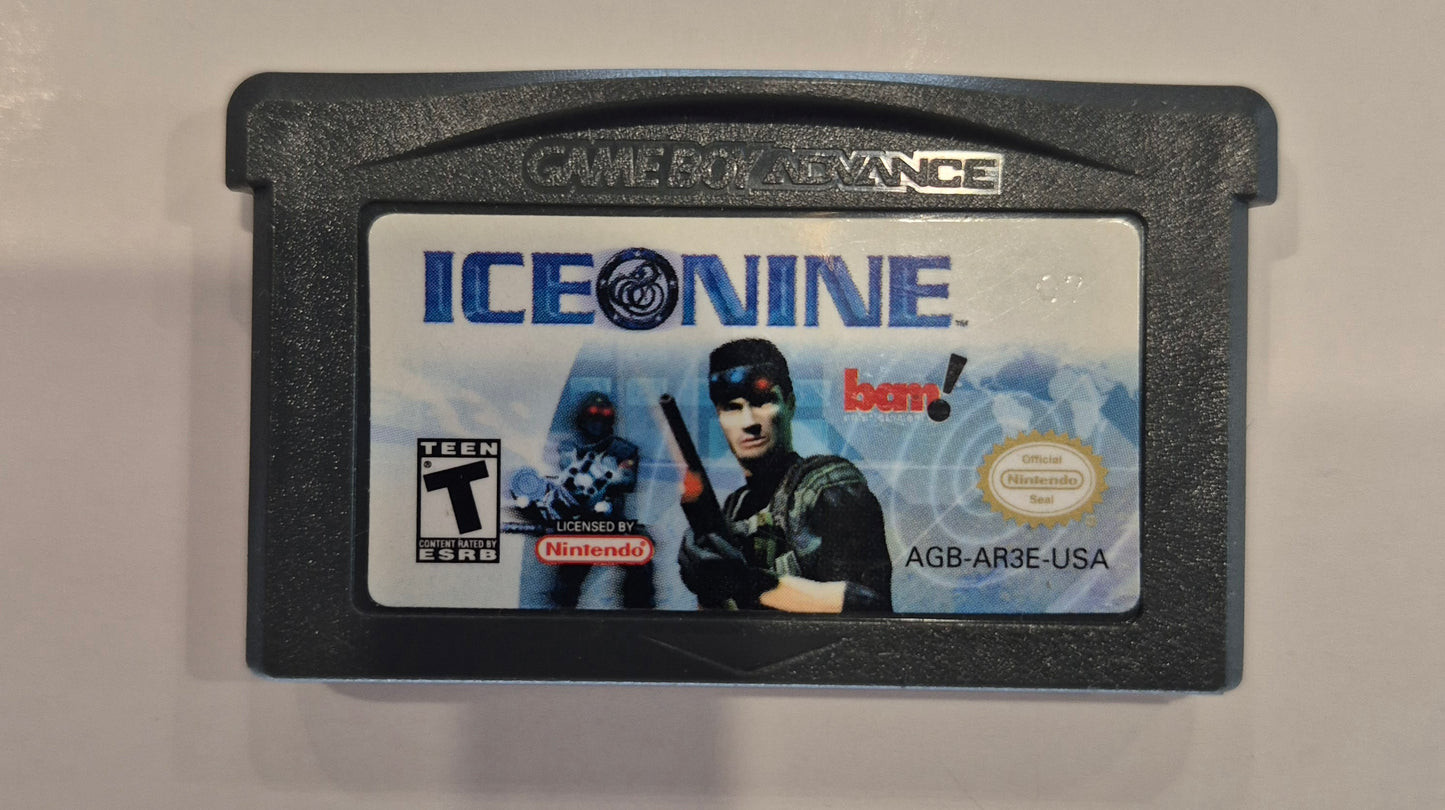 2001 Nintendo Gameboy Advance ICE NINE -Trust No One box & insert,no instructions