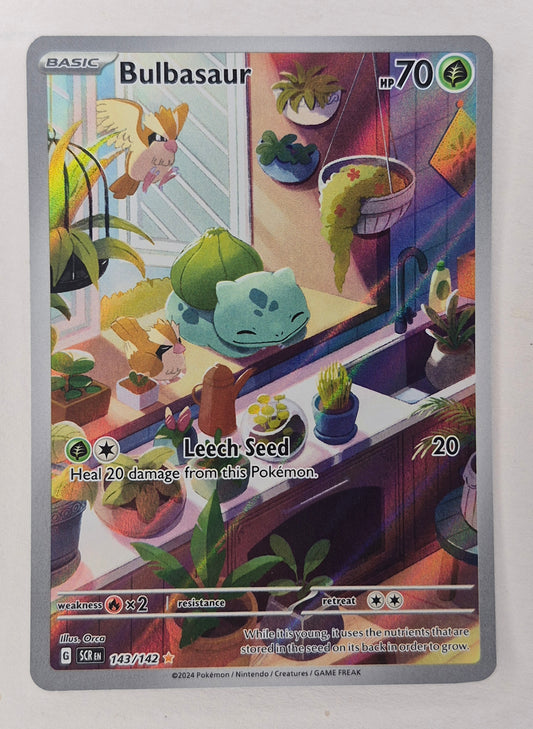Pokemon Stellar Crown 143/142 Bulbasaur Illustration Rare LP