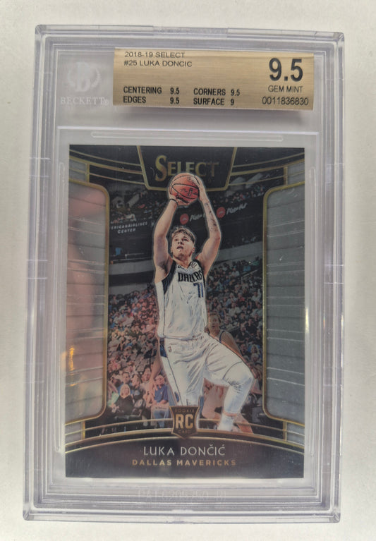 2018-19 Select Luka Doncic Concourse Rookie  No 25 Bgs 9.5