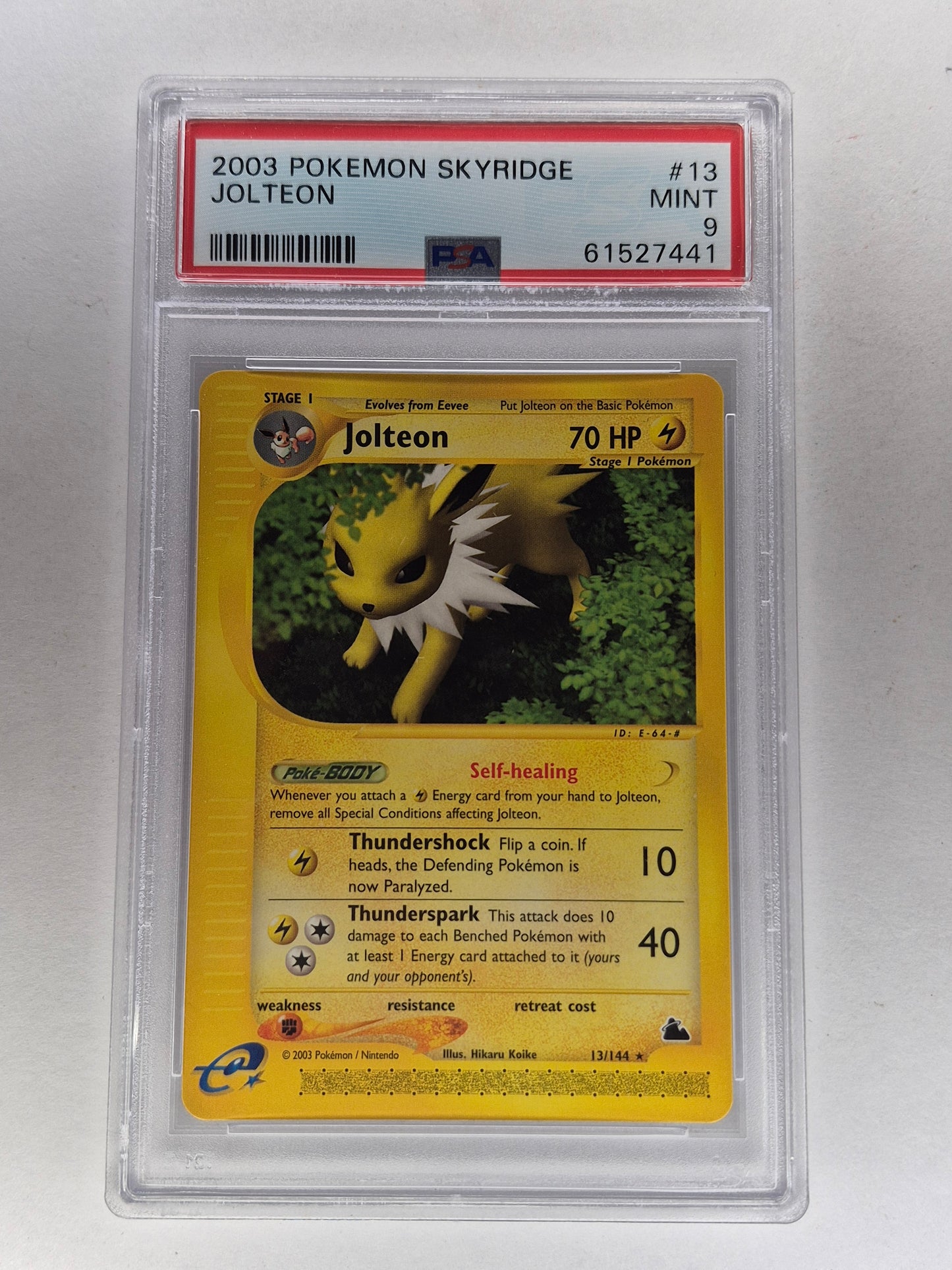 2003 Pokémon Skyridge 13/144 Jolteon Non Holo PSA 9 Mint