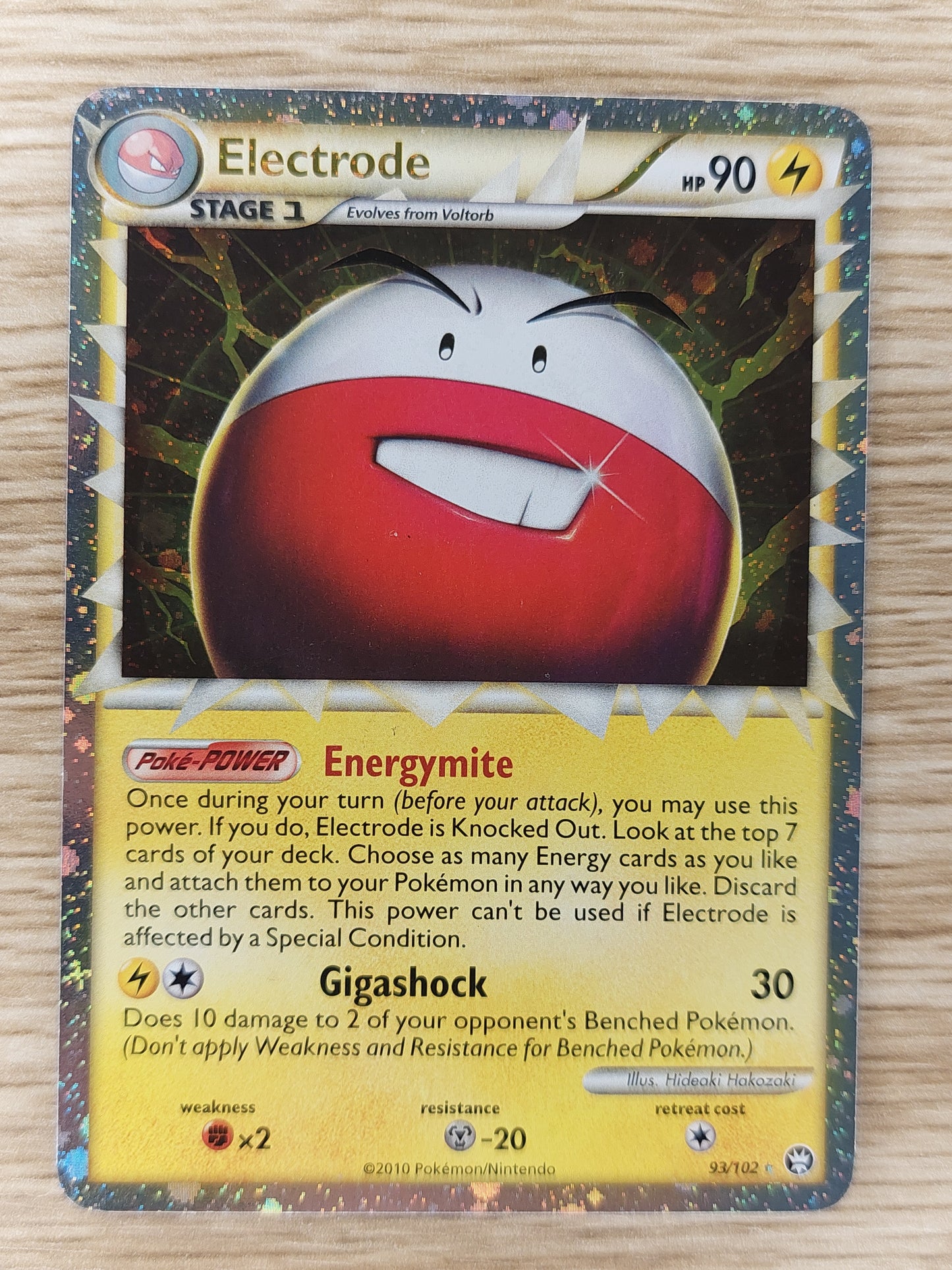 Pokemon 2010 Electrode Prime HGSS 93/102