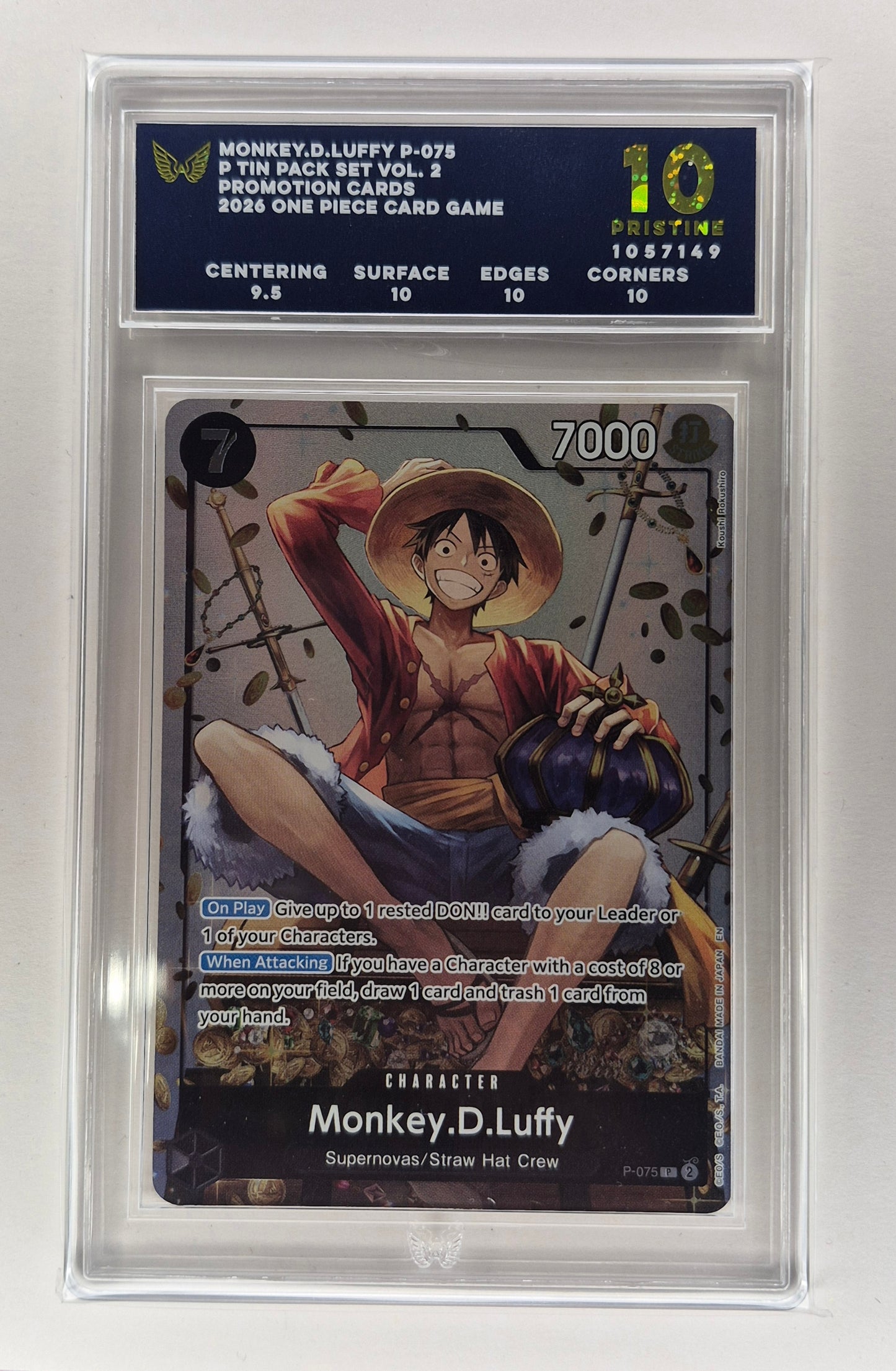 One Piece Monkey D. Luffy P-075 English Promo Tin Set Vol 2 ARK PRISTINE 10