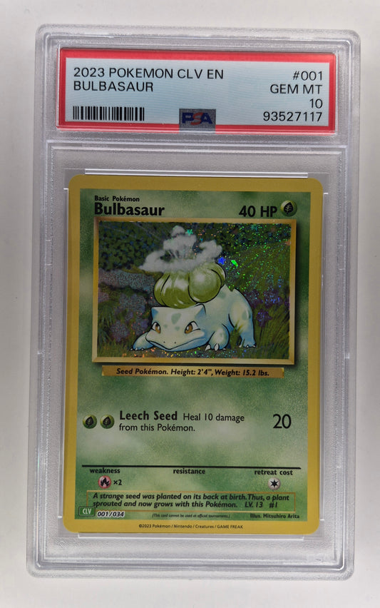 2023 Pokémon Classic Collection EN 001/034 Bulbasaur Holo PSA 10