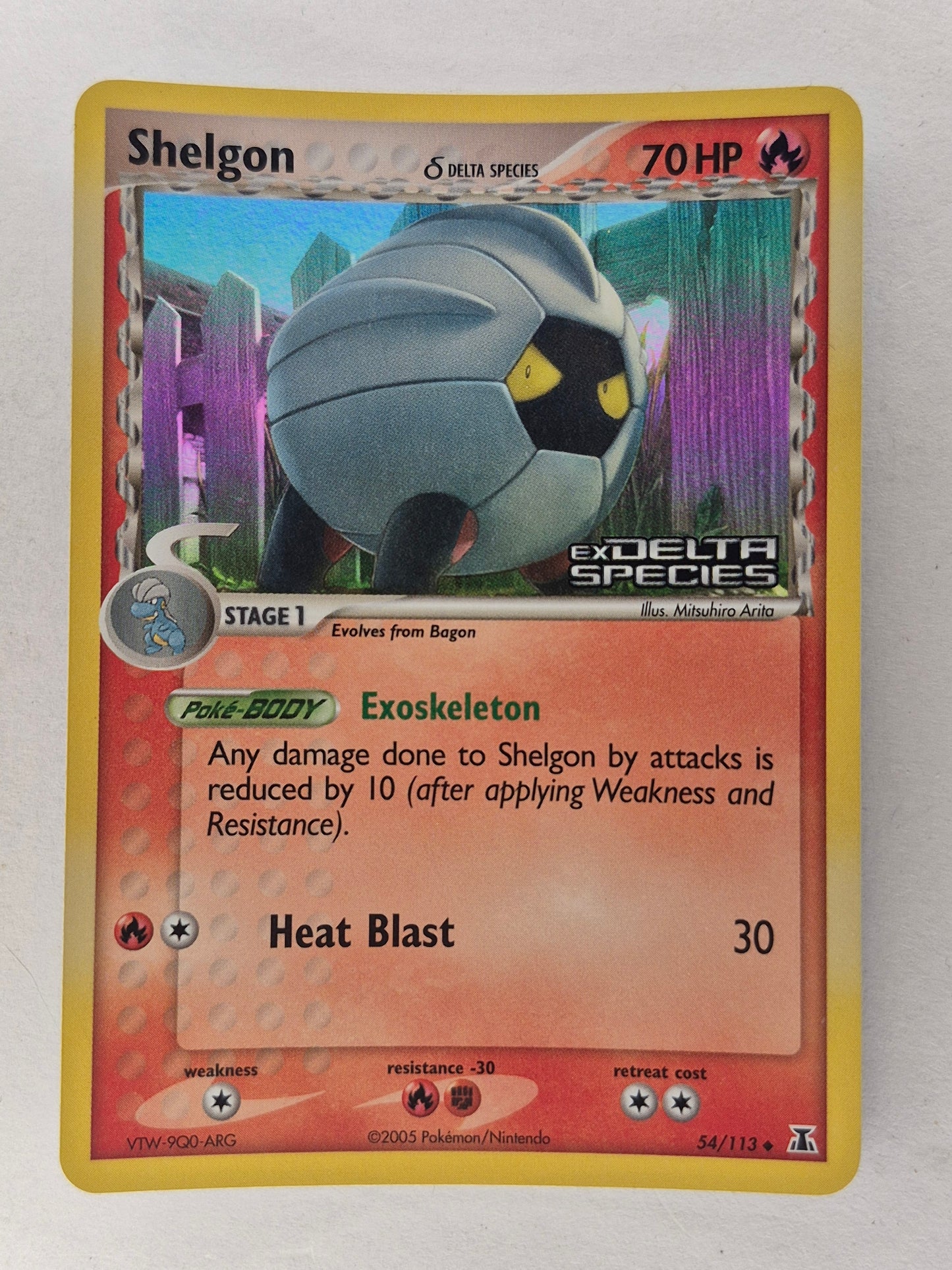 2005 Pokémon TCG Shelgon (Delta) EX Delta Species 54/113 Reverse Holo Uncommon