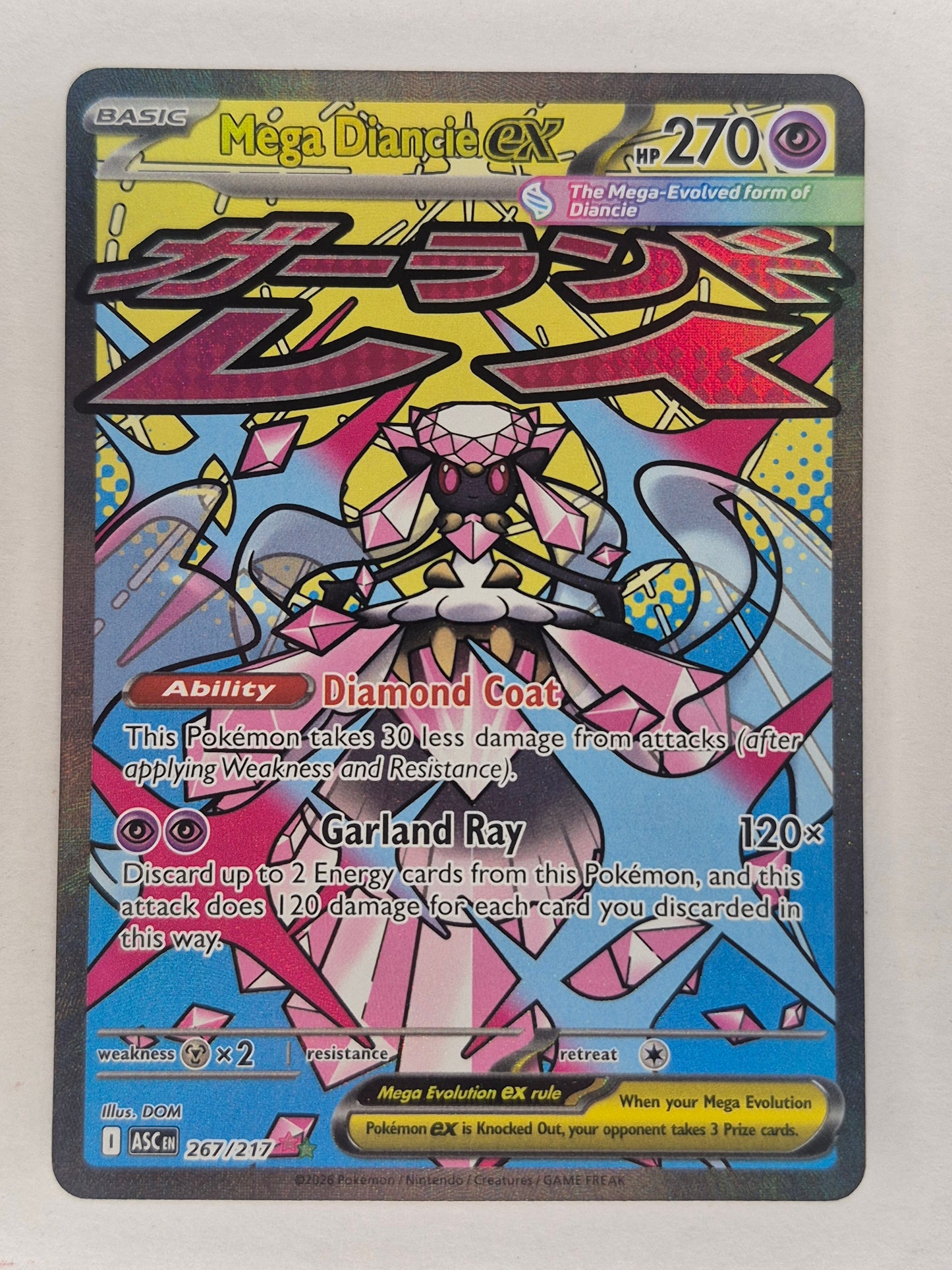 Pokémon TCG - Ascended Heroes - Mega Diancie ex 267/217 - Mega Attack Rare