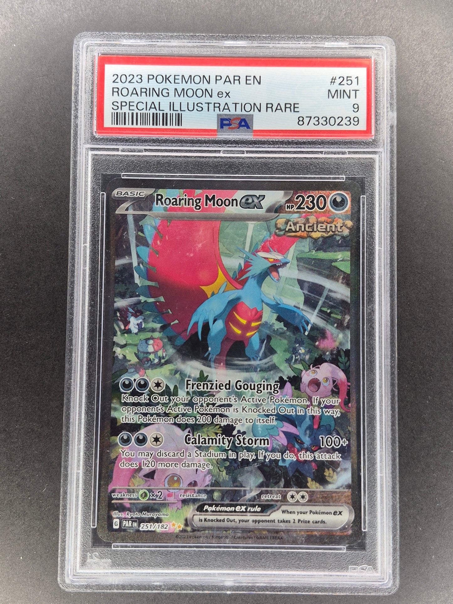 2023 Pokémon Paradox Rift 251/182 Roaring Moon EX SIR PSA 9