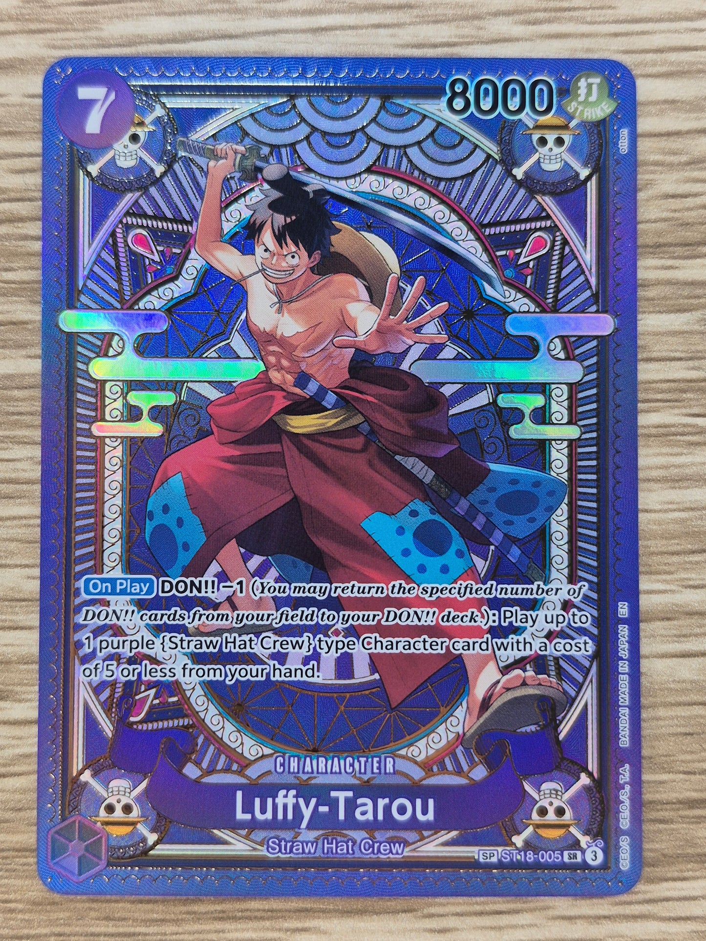 Luffy-Tarou (SP) ST18-005 A Fist of Divine Speed Foil *PACK FRESH* OP-11