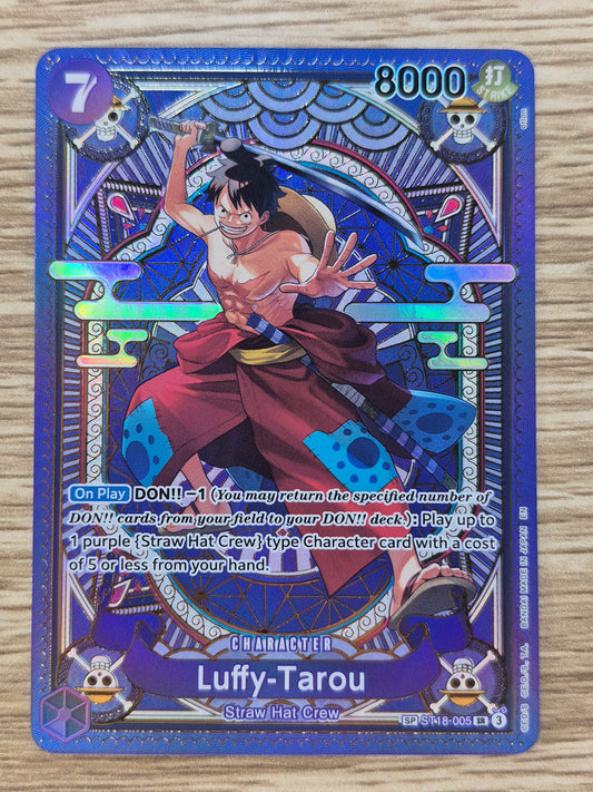 Luffy-Tarou (SP) ST18-005 A Fist of Divine Speed Foil *PACK FRESH* OP-11