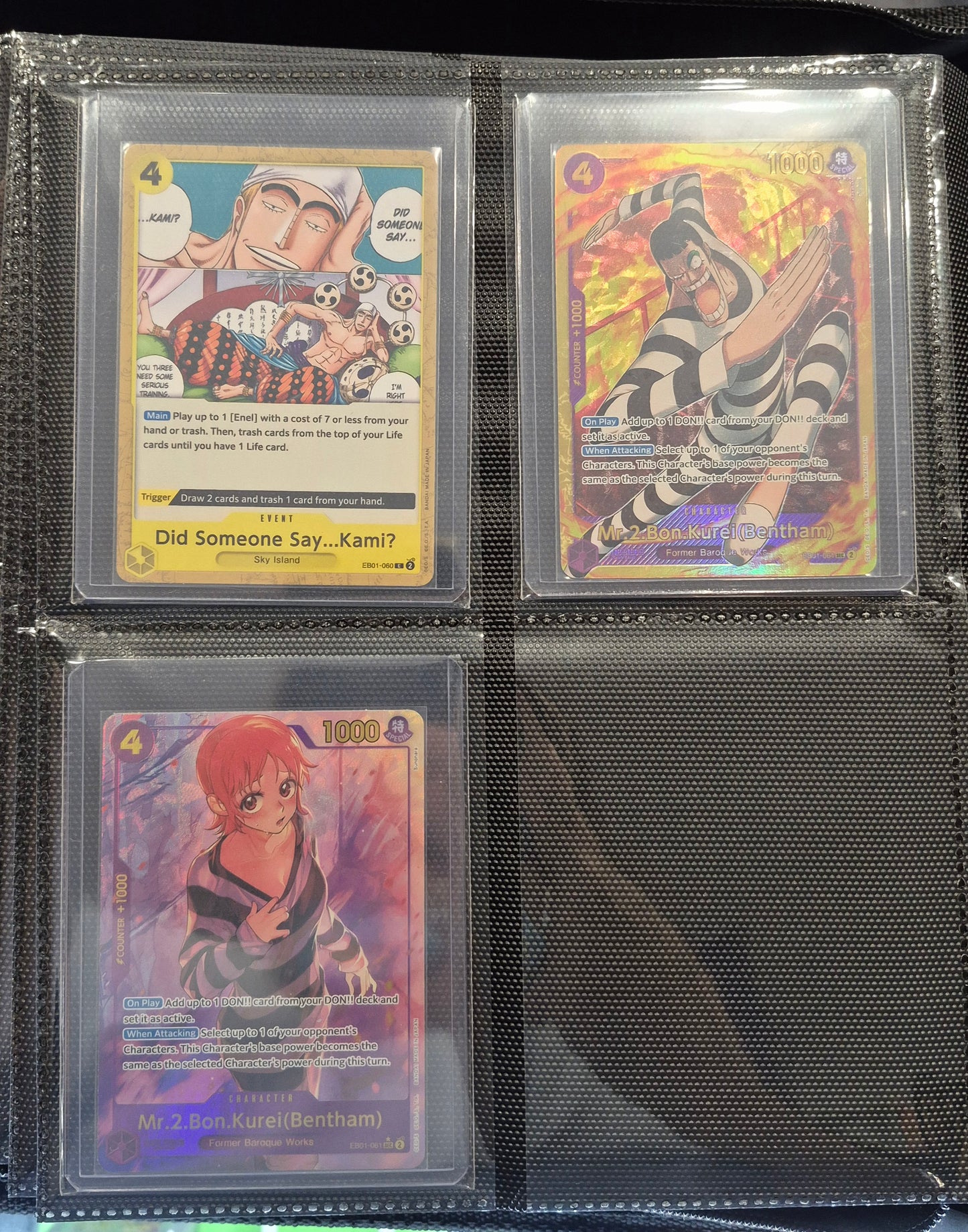 2024 One-Piece EB-01 Master Set inc,Tony,Tony Chopper Manga PSA 10 - Top Loader Binder.