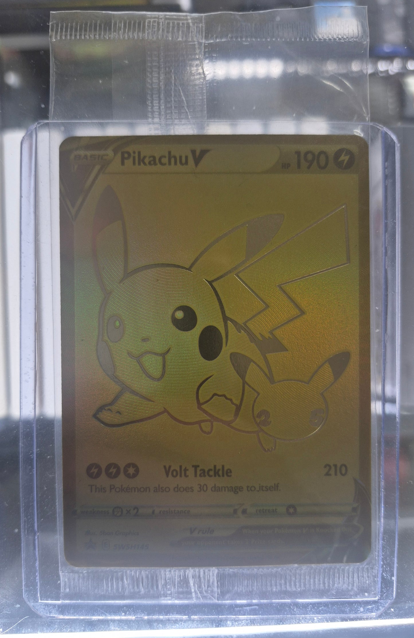 Pokemon Celebrations SWSH145 Gold Pikachu V Sealed