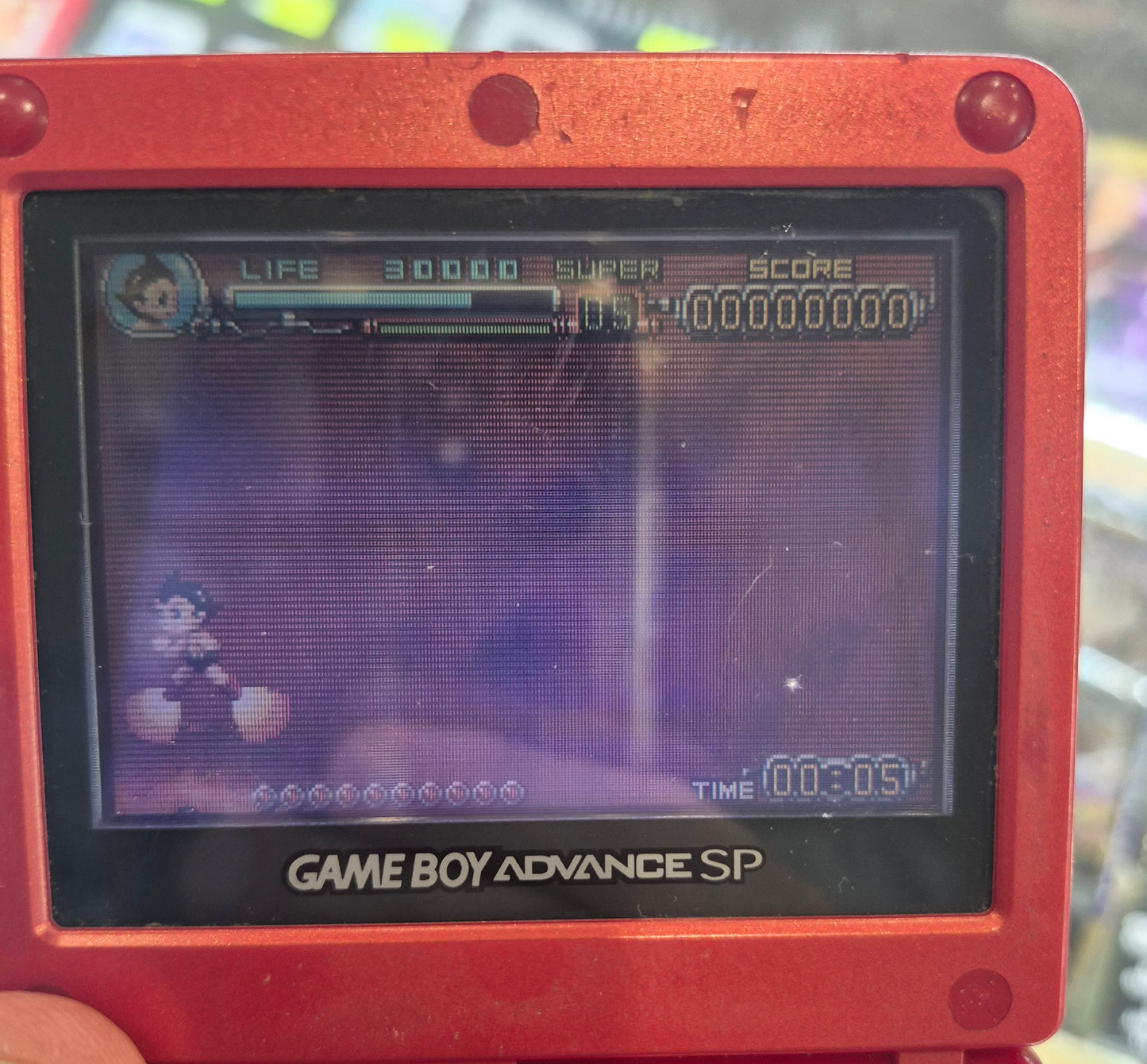 2002 Nintendo Gameboy Advance SP AGS-001 Red in Good Condition minor Screen issue