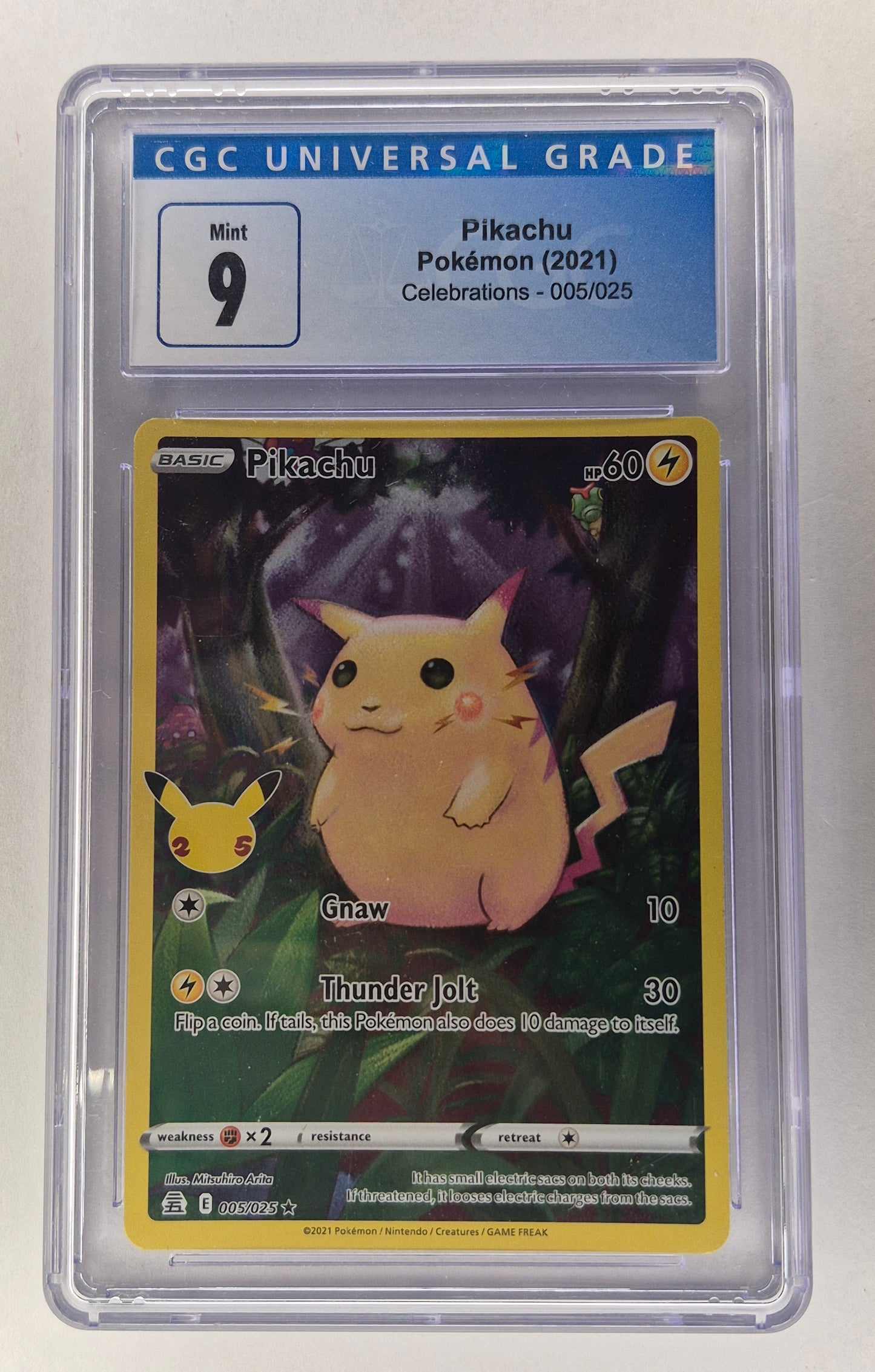 2021 Pokémon Celebrations 005/025 Pikachu Holo CGC 9